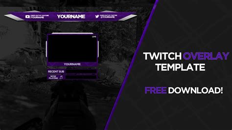 Twitch Overlay Template 1 Free Download Youtube