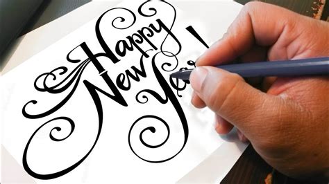 Happy New Year Writing Styles In Calligraphy How To Write New Year