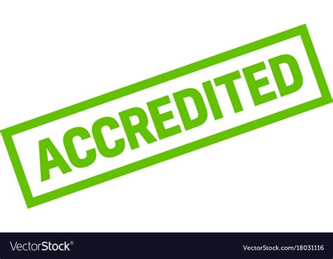 Accredited Sticker Stamp Royalty Free Vector Image