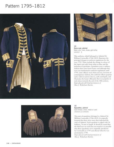 Pattern 1795 1812 Royal Navy Uniform Naval Dress Navy Uniforms