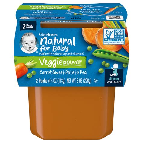 Save On Gerber Stage 2 Baby Food Carrot Sweet Potato Pea 2 Ct Order