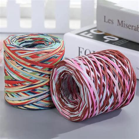 2023 200m Natural Raffia Straw Yarn For Knitting Crocheting Paper