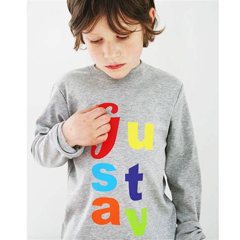 Baby And Child Personalised T Shirt With Letters By Holubolu