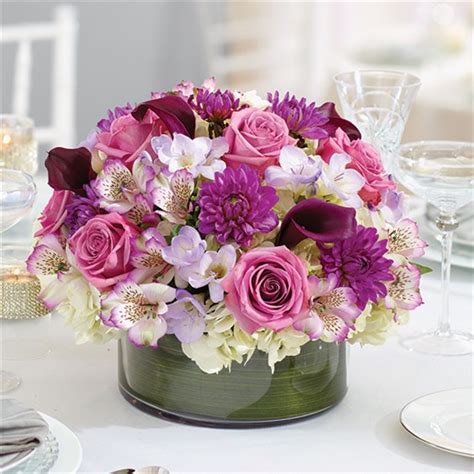 1 800 Flowers® Purple Elegance Centerpiece 1 800 Flowers Clark