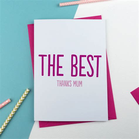 The Best Mum Mothers Day Card A Simple Mothers Day Card Design