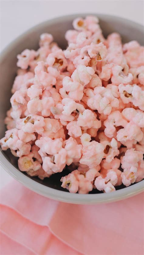 Pink Popcorn Pink Popcorn White Chocolate Popcorn Pink Desserts