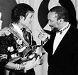 Quincy Jones and Michael Jackson, right after winning 8 Grammys in one ...