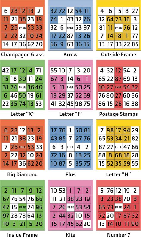 10 Best Printable Bingo Game Patterns