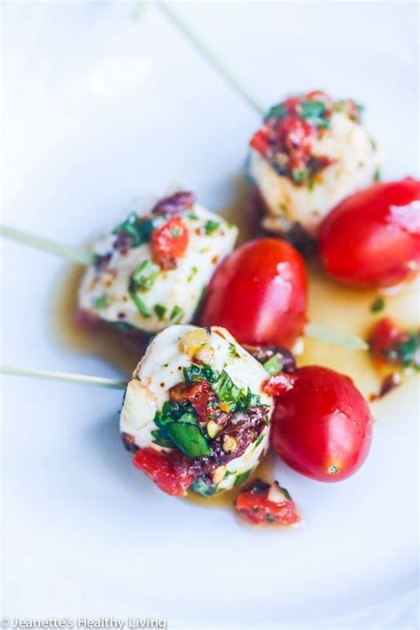 Marinated Mozzarella Balls Skewer With Cherry Tomatoes For A Party