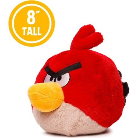 Angry Birds Red Bird Plush Soft Cardinal Doll Video Game Character Toy Mighty Mojo Unit