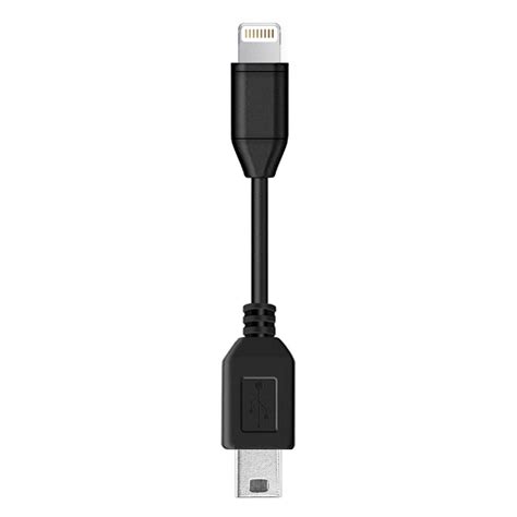 Short Mini Usb To Mfi Lightning Cable Iphone Ipad Black