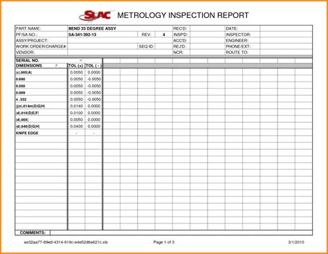 Health And Safety Excel Spreadsheet For Construction Inspection Report