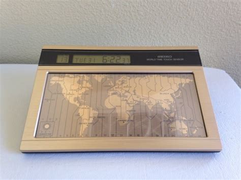 Vintage Seiko World Time Touch Sensor Clock By Nvmercantile