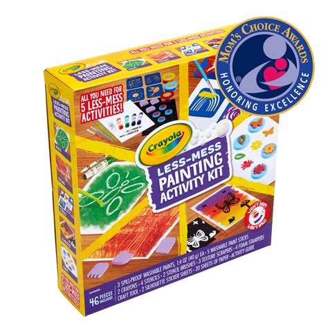 Crayola Less Mess Painting Activity Kit Washable Kids Paint Set