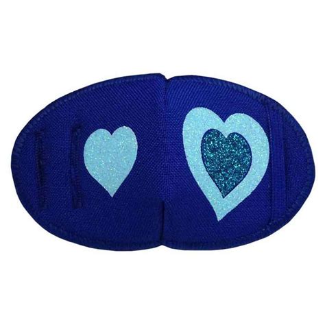 Kay Fun Patch Glitter Hearts On Blue Medical Glasses Eye Patch