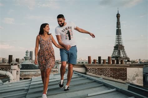 Paris Rooftop Couple Session Lets Run To The Sun