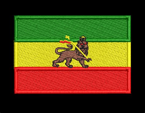 Ethiopia Flag Embroidery Design Country Flag Embroidery Design Lion