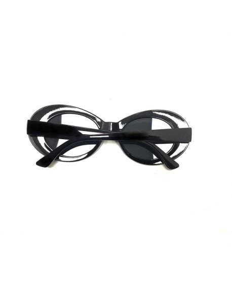 Bold Retro Oval Mod Thick Frame Clout Goggles Round Lens Sunglasses