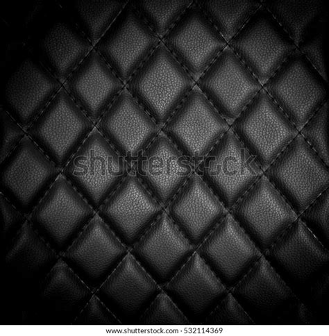 Black Leather Fabric Pattern Background Stock Photo 532114369