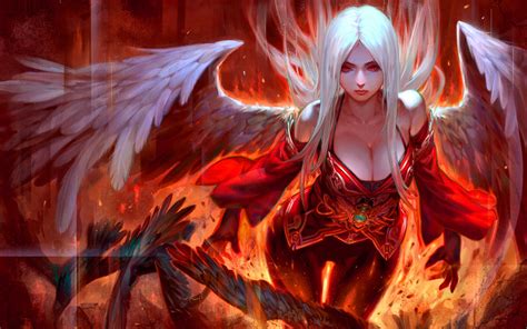 Wallpaper Fantasy Art Anime Red Demon Mythology
