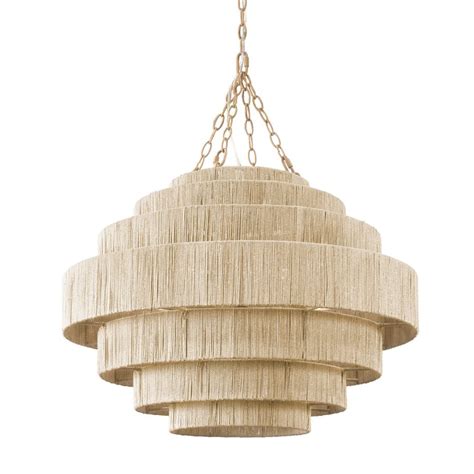 Round Finely Woven Rope Chandelier Mecox Gardens