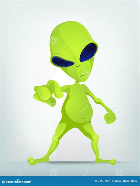 Funny Alien Cartoon Illustration Stock Illustration Illustration Of