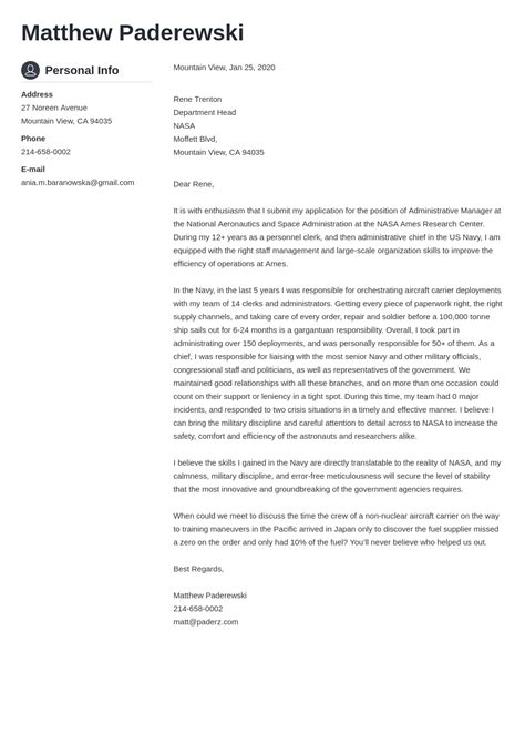 Cover Letter Examples For Government Jobs The Best Cover Letter