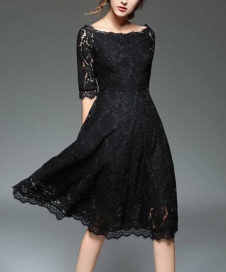 Laklook Black Floral Lace Fit And Flare Dress Women Zulily Lace