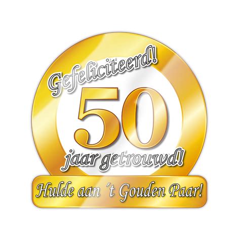 Deurbord 50 Jaar Getrouwd 50cm Partywinkel