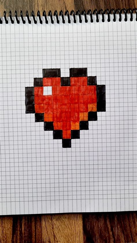Minecraft Heart Drawing Of A Minecraft Heart Lives For Your Boyfriend