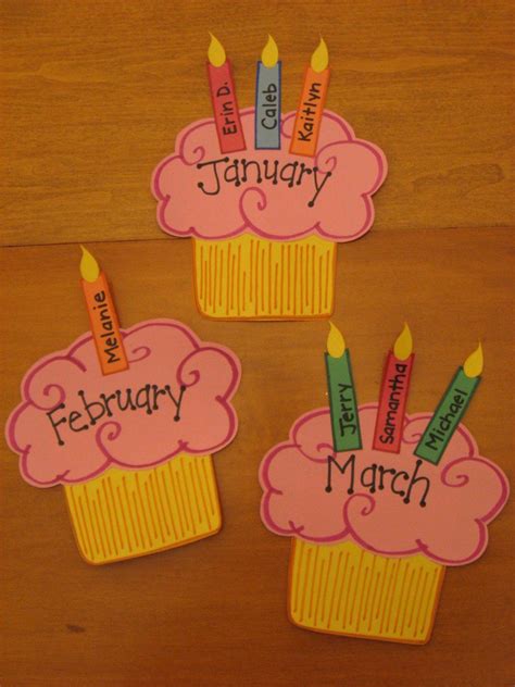 Cupcake Birthday Bulletin Board Templates