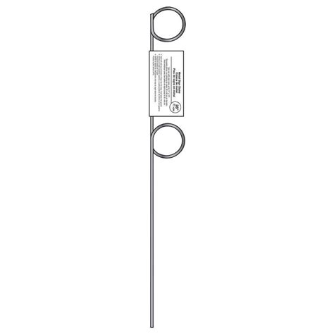 Hy Ko 28 In Metal Pigtail Sign Stake 40640 The Home Depot
