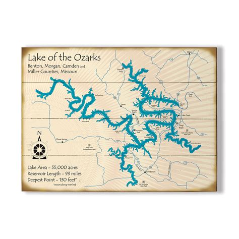Lake Of The Ozarks Mile Marker Map Maping Resources