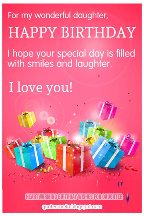 Quote Sms And Message 30 Heartwarming Birthday Wishes For Daughter And