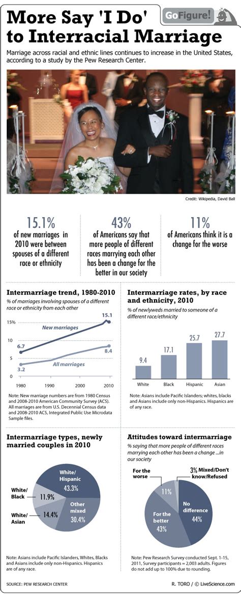 Interracial Marriage Hits All Time High In Us Infographic Live Science