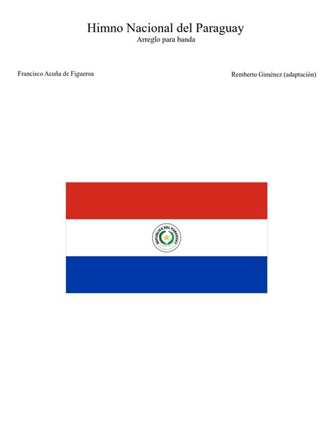 Himno Nacional Del Paraguay Sheet Music Download Free In Pdf Or Midi