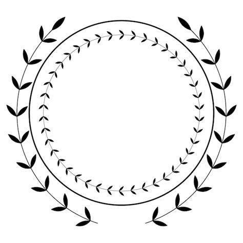 Premium Vector Laurel Wreath Vector Icon Design Circle Flat Icon