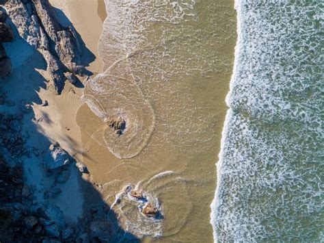 Aerial Photography Of Sea By Shore Pixeor Large Collection Of
