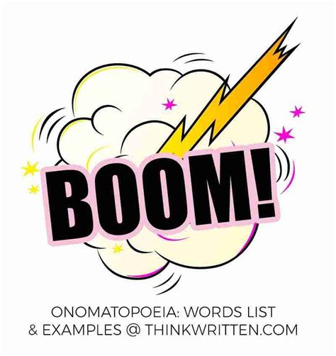 Onomatopoeia Words List And Examples Onomatopoeia Writing Prompts For