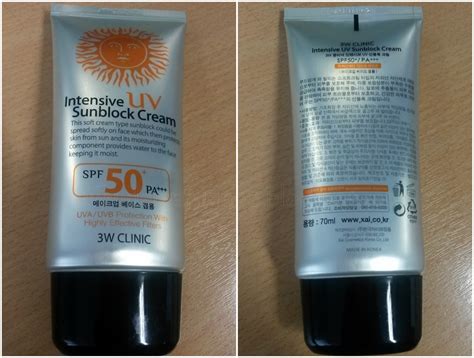 3w clinic bb cream uv sunblock spf 50. Carolyn's Lavender Garden: Review: 3W Clinic Intensive UV ...