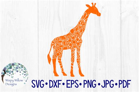 Giraffe Mandala Animal Mandala Svgdxfepspngpdf By