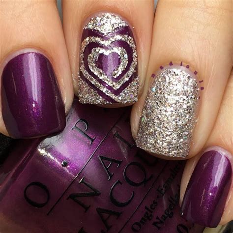 Trendy Purple Nail Art Designs Purple Nail Art Purple Glitter Nails