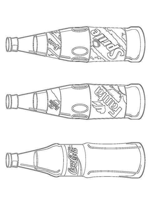 More than 20000 coloring books to print and painting. colouring page Coca Cola and Sprite bottles | coloringpage.ca