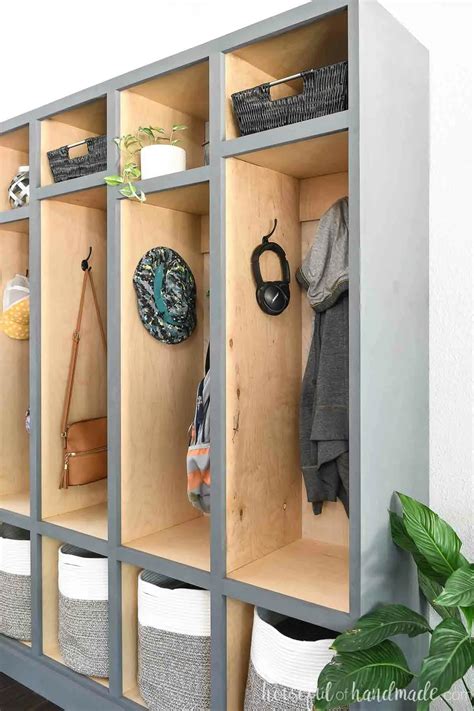 Diy Mudroom Storage Lockers Build Plans Houseful Of Handmade