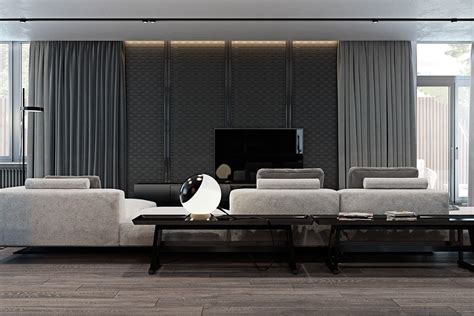 50 A Modern Flat With Striking Texture And Dark Styling Png Ahome