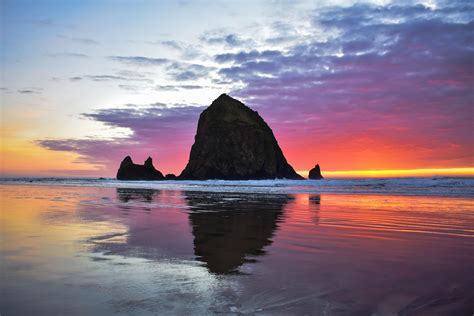 3840x2160 Cannon Beach Sunset 5k 4k Hd 4k Wallpapers Images
