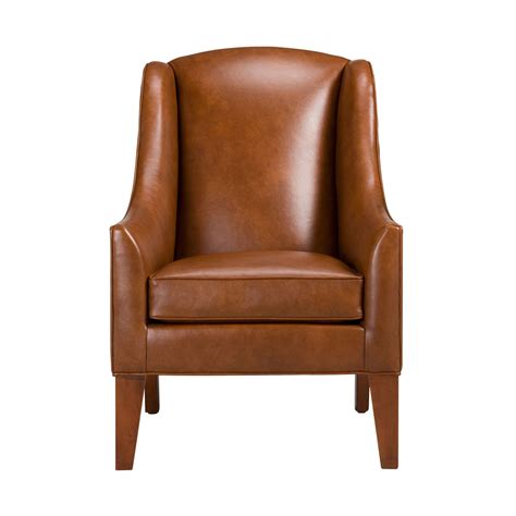 2 ethan allen queen anne georgian court legs upholstered wing back chairs. Hartwell Leather Chair - Ethan Allen US | Leather chair ...