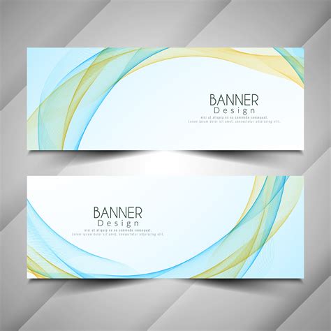 Abstract Stylish Wave Style Banners Set 277416 Vector Art At Vecteezy