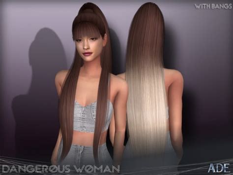 Sims 4 Hairs ~ The Sims Resource Dangerous Woman Hair With Bangs By