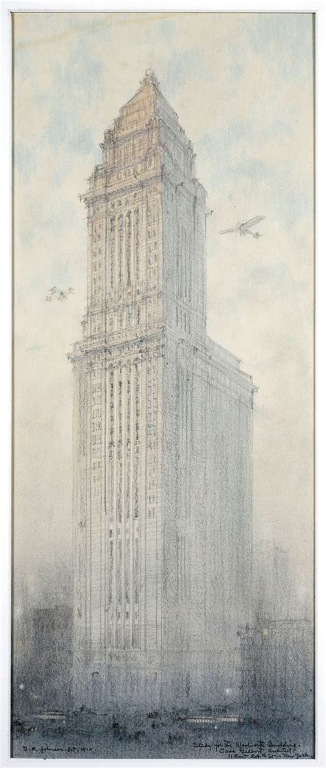 Cass Gilbert Study For The Woolworth Building New York 1910